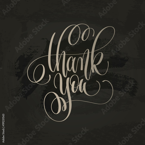 luxury golden hand lettering inscription text - thank you