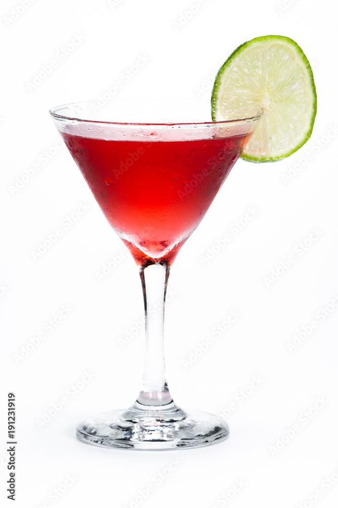 red martini over white