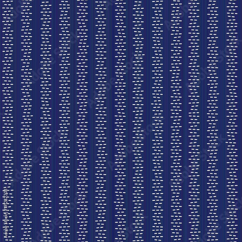 Simple japanese quilling. Striped sashiko pattern. Abstract seamless backdrop. Needlework texture. Pattern fills. For handmade, decoration or printing on fabric.