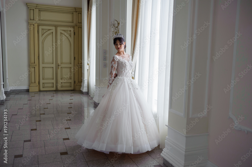 beautiful smiling bride before wedding ceremony beautiful smiling bride before wedding ceremony