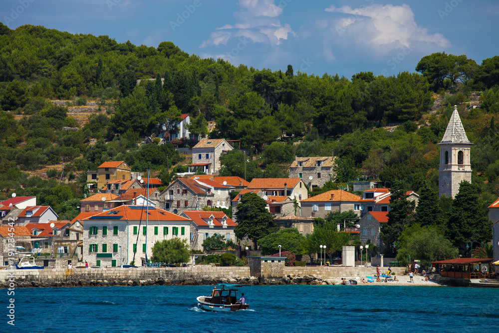 Small and beautiful croatian town Prvic Luka on Prvic Island