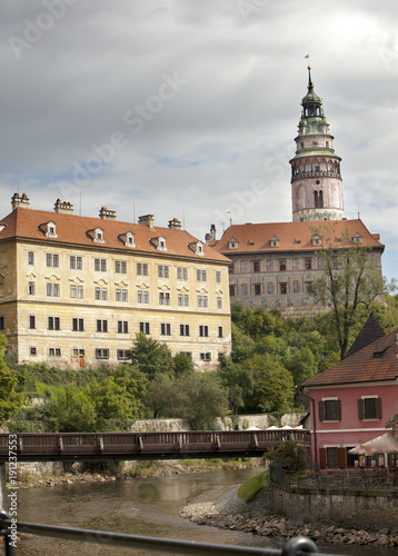 Historic Cesky Krumlov castle in Cesky Krumlov. Czech Republic..