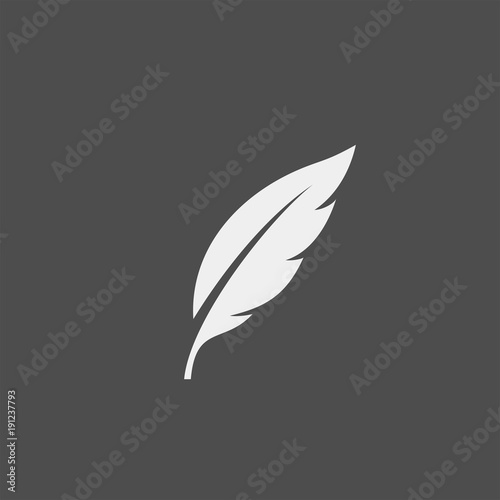 Feather flat vector icon