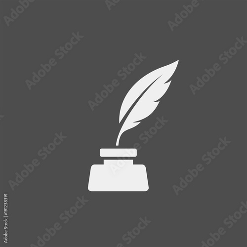 Feather flat vector icon