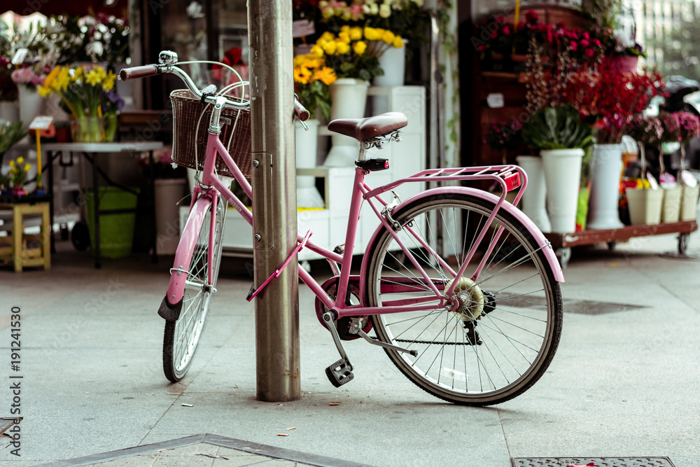 Bicicleta best sale rosa vintage