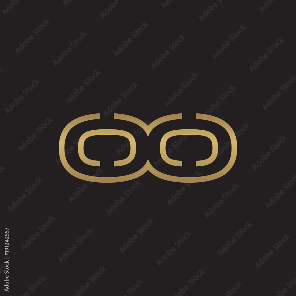 initial letter logo line unique modern, gold color initial letter logo line unique modern, gold color