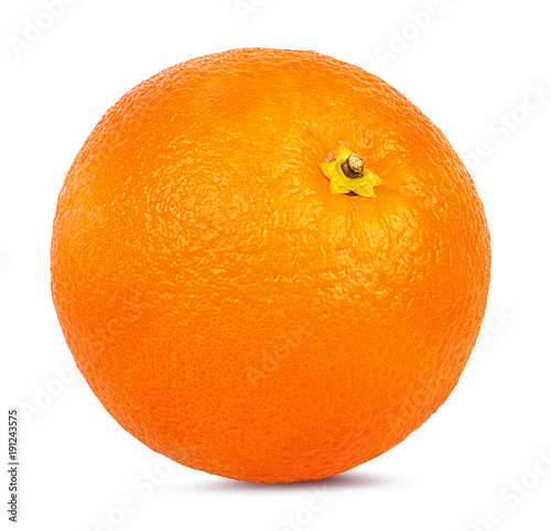 Juicy orange isolated on white background with clipping path