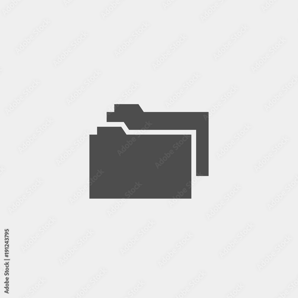 Folder flat vector icon Folder flat vector icon