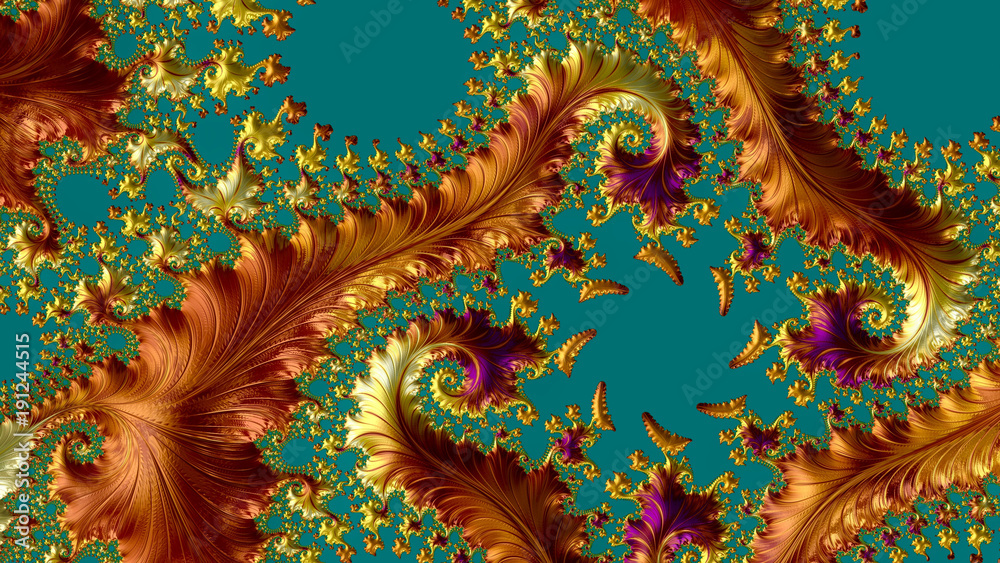 Abstract Computer generated Fractal design. A fractal is a never