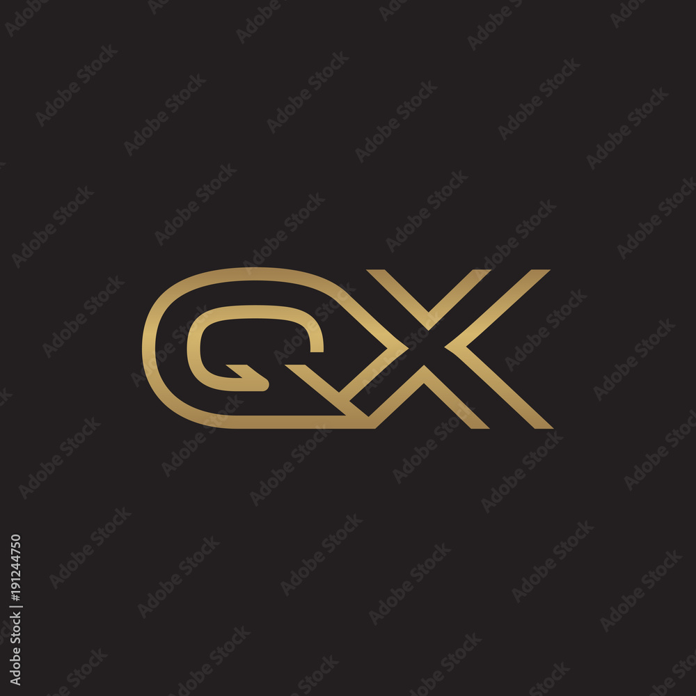 initial letter logo line unique modern, gold color initial letter logo line unique modern, gold color