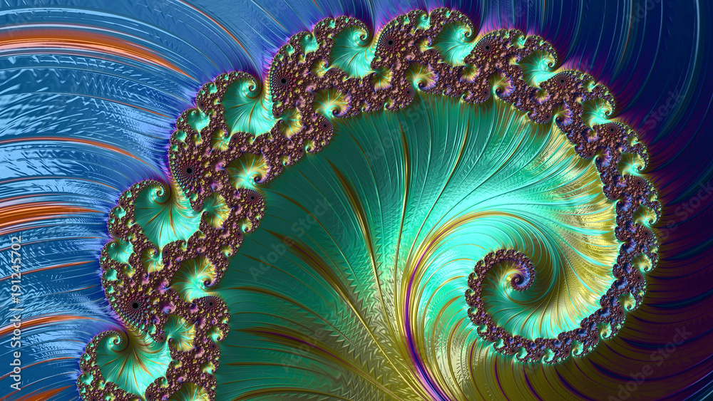 Photo Abstract Computer generated fractal design