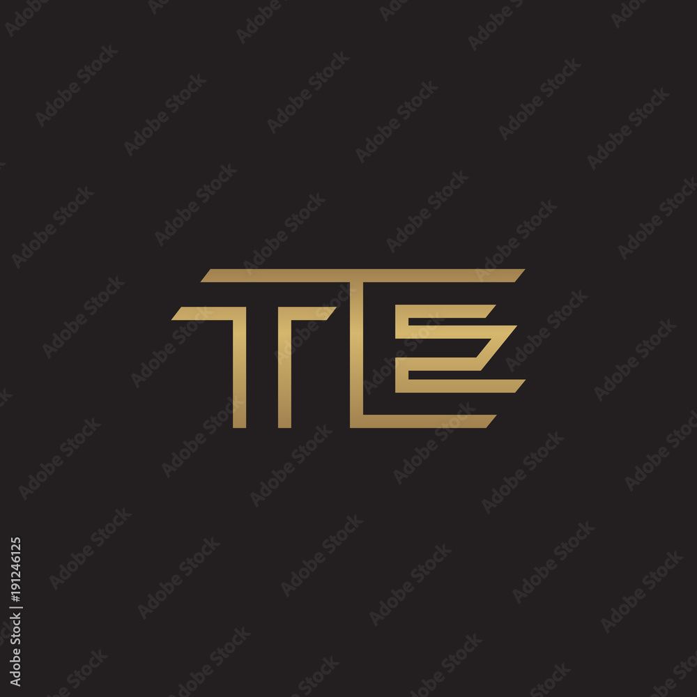 initial letter logo line unique modern, gold color initial letter logo line unique modern, gold color