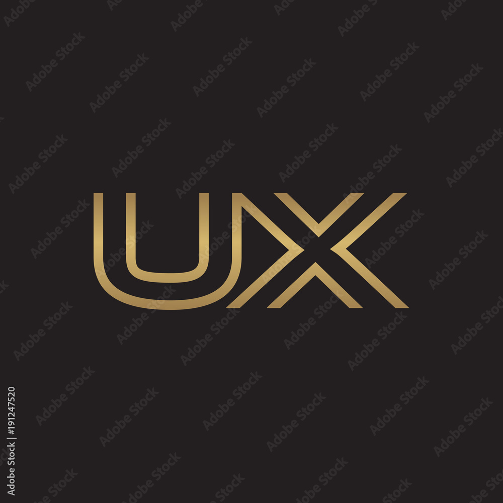initial letter logo line unique modern, gold color initial letter logo line unique modern, gold color