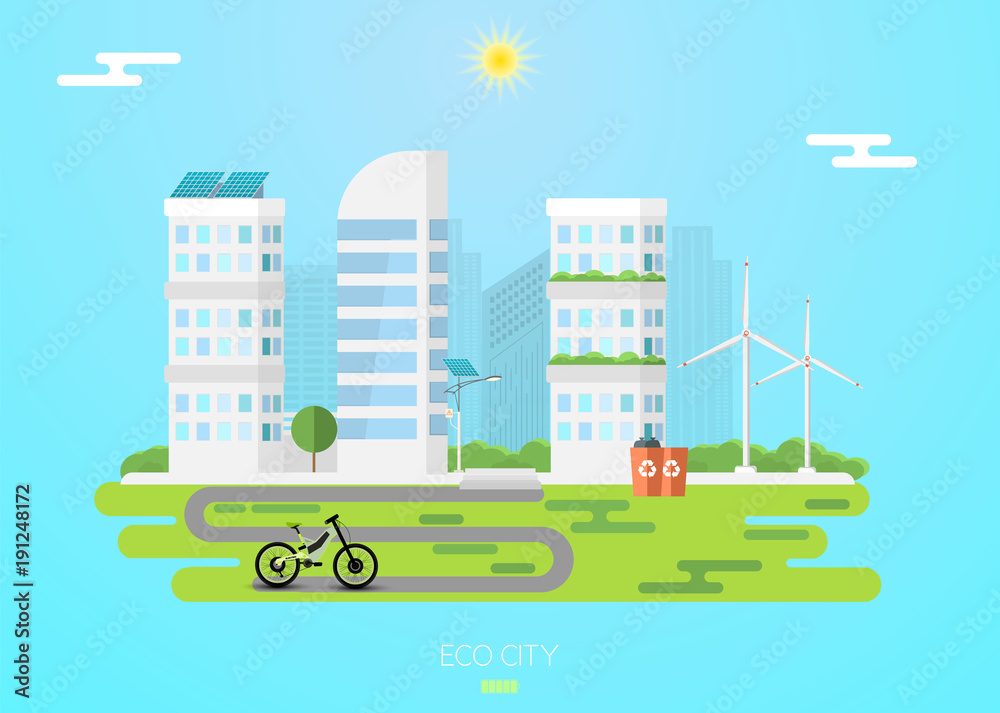 Eco city concept Eco city concept