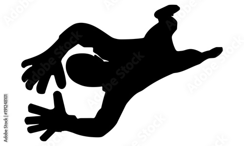picture of the goalkeeper action silhouette