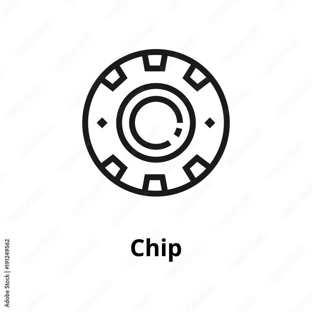 Chip line icon Chip line icon