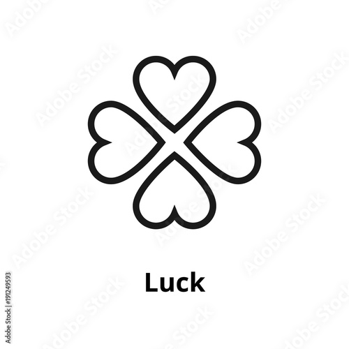 Luck line icon