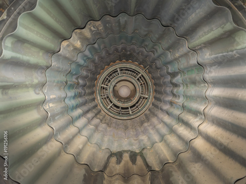 Inside of fighter engine