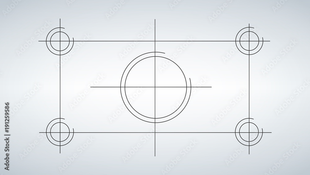 Obraz premium Abstract technology background, engineering drawing. Vector illustration.