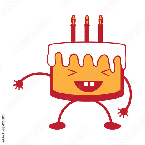 kawaii birthday cake icon