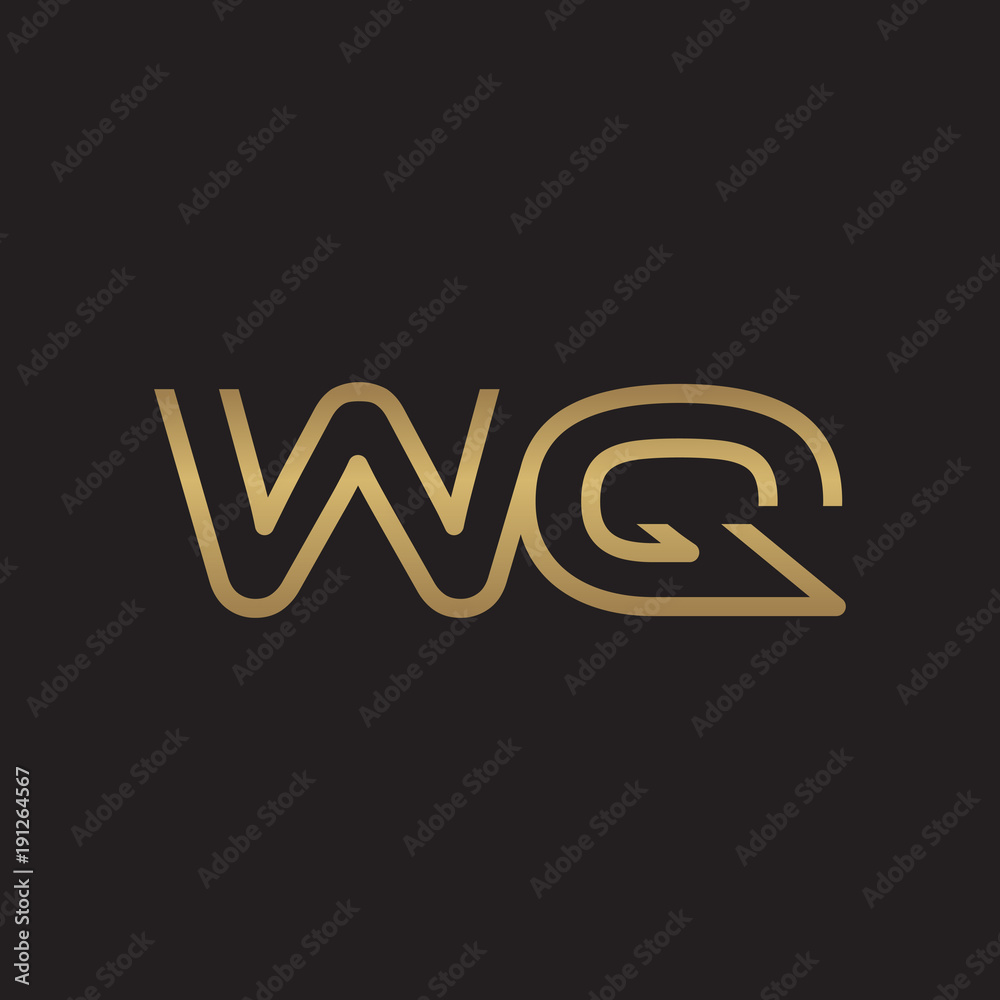 initial letter logo line unique modern, gold color initial letter logo line unique modern, gold color