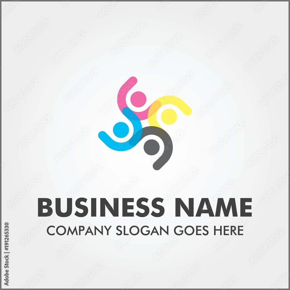 people unity logo icon template people unity logo icon template