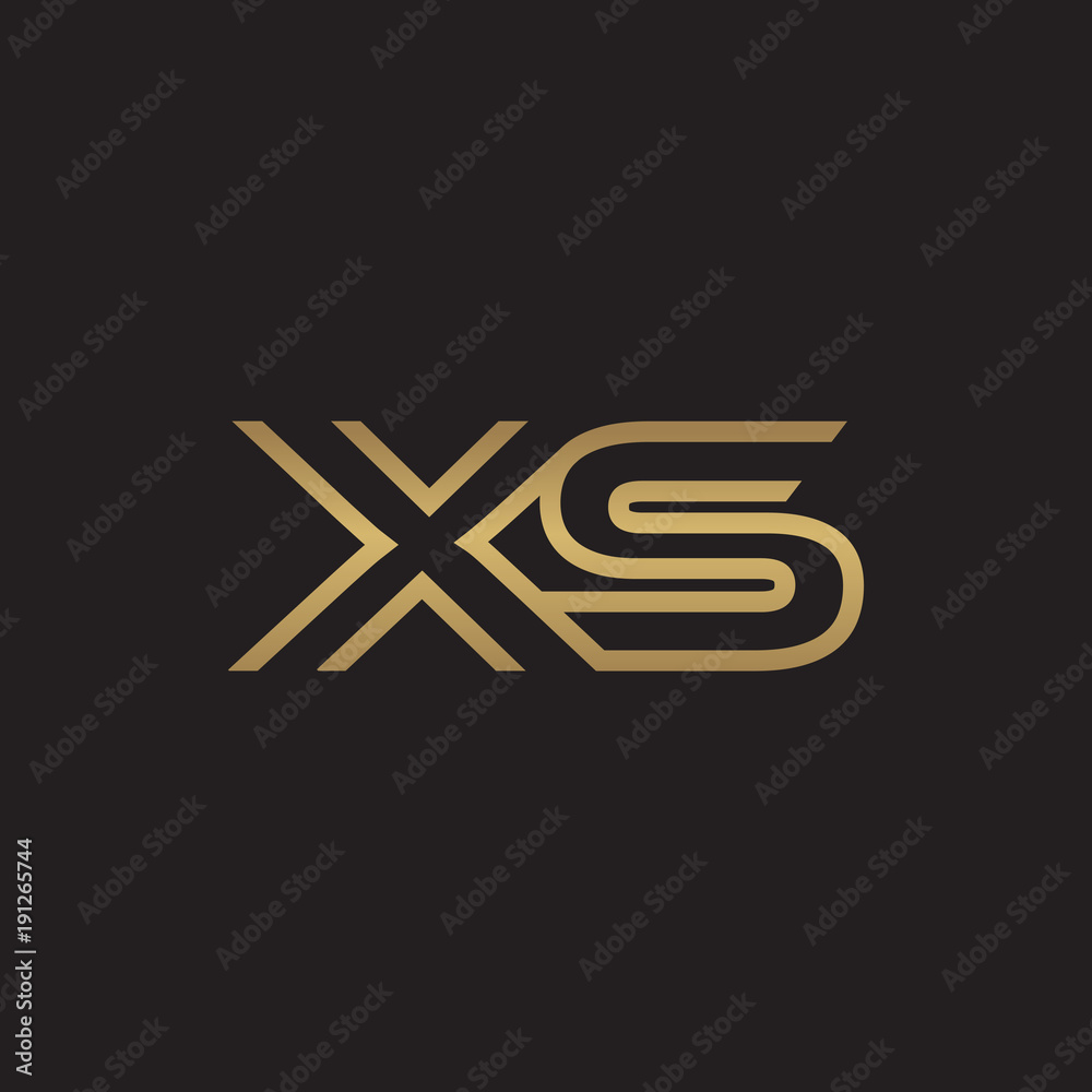 initial letter logo line unique modern, gold color initial letter logo line unique modern, gold color