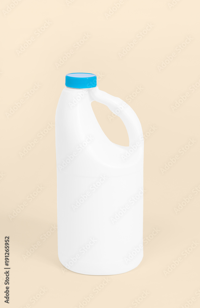 Plastic bottle of household detergent on white background Plastic bottle of household detergent on white background