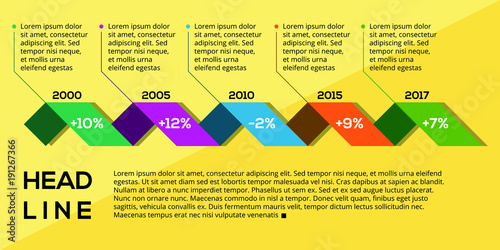 Timeline Infographic Element template