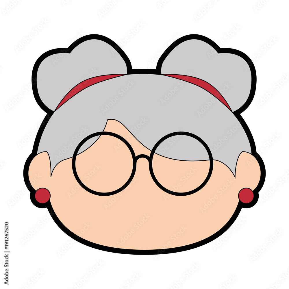 Fototapeta premium grandmother icon over white background colorful design vector illustration