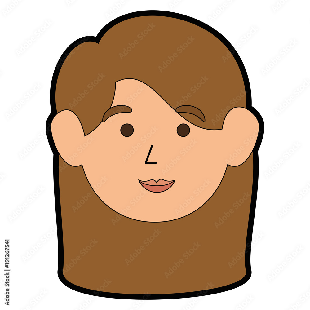 Fototapeta premium avatar woman icon over white background colorful design vector illustration
