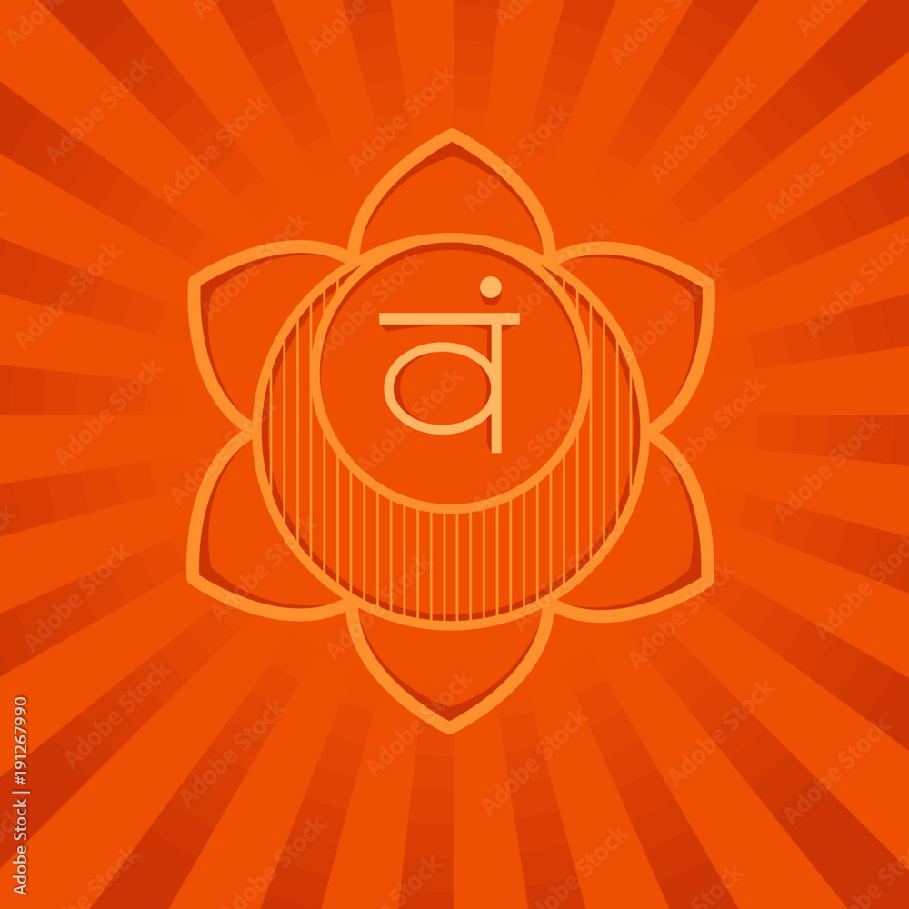 Svadhisthana The Second Primary Chakra Vector Square Flat