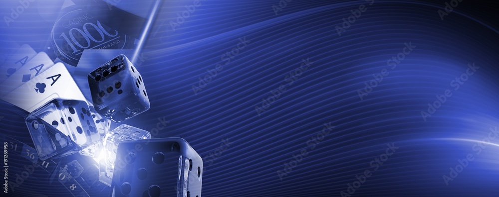Naklejka premium Cool Blue Casino Banner