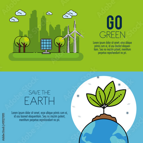 eco green energy infographic environmentally friendly concept vector illustration graphic design