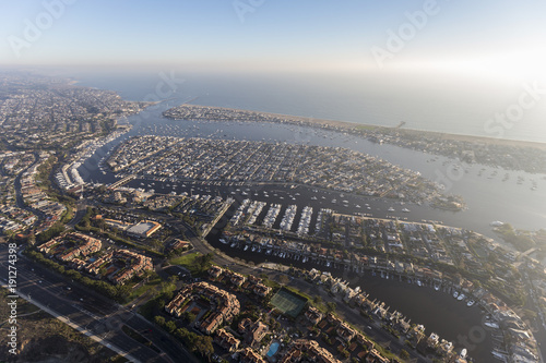 Aerial view of afternoon co...