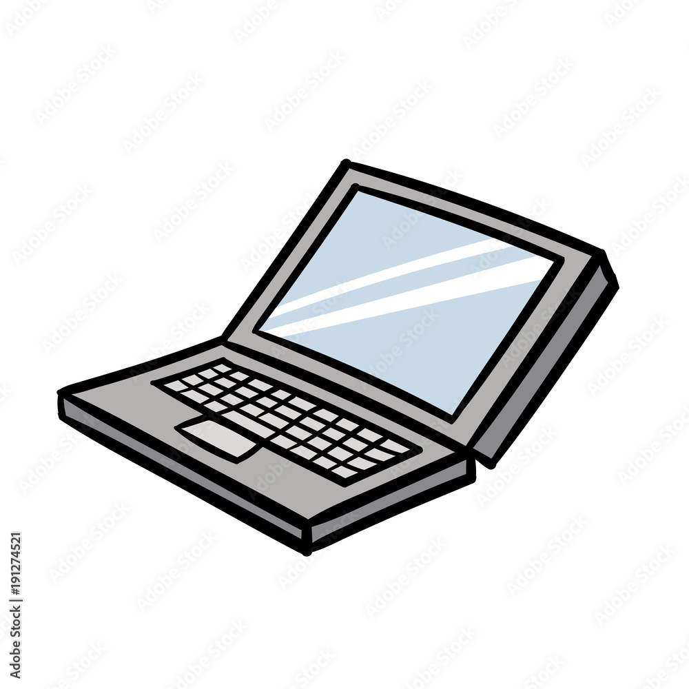 Cartoon Laptop Vector Illustration Cartoon Laptop Vector Illustration