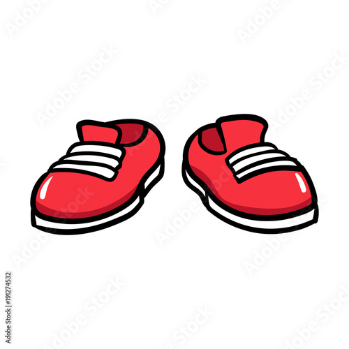 Cartoon Pair of Shoes Vector Illustration