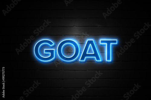 Goat neon Sign on brickwall