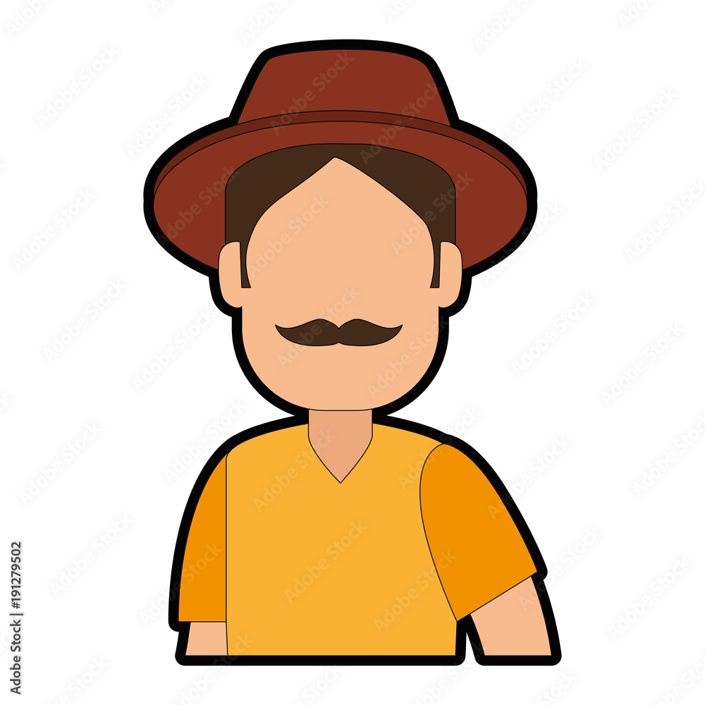 man gardener with hat avatar character vector illustration design man gardener with hat avatar character vector illustration design