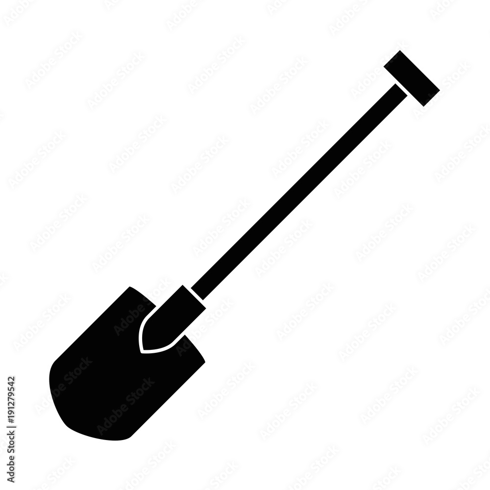 gardening shovel isolated icon vector illustration design