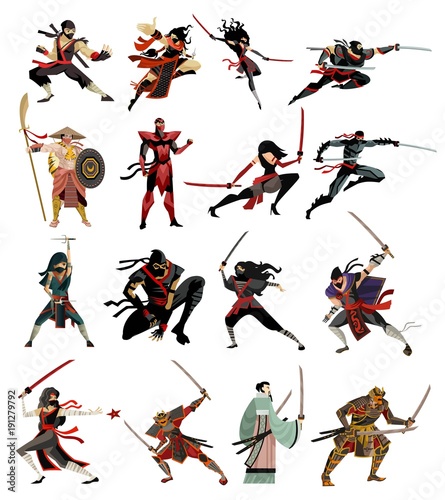 ninja and samurai collection characters