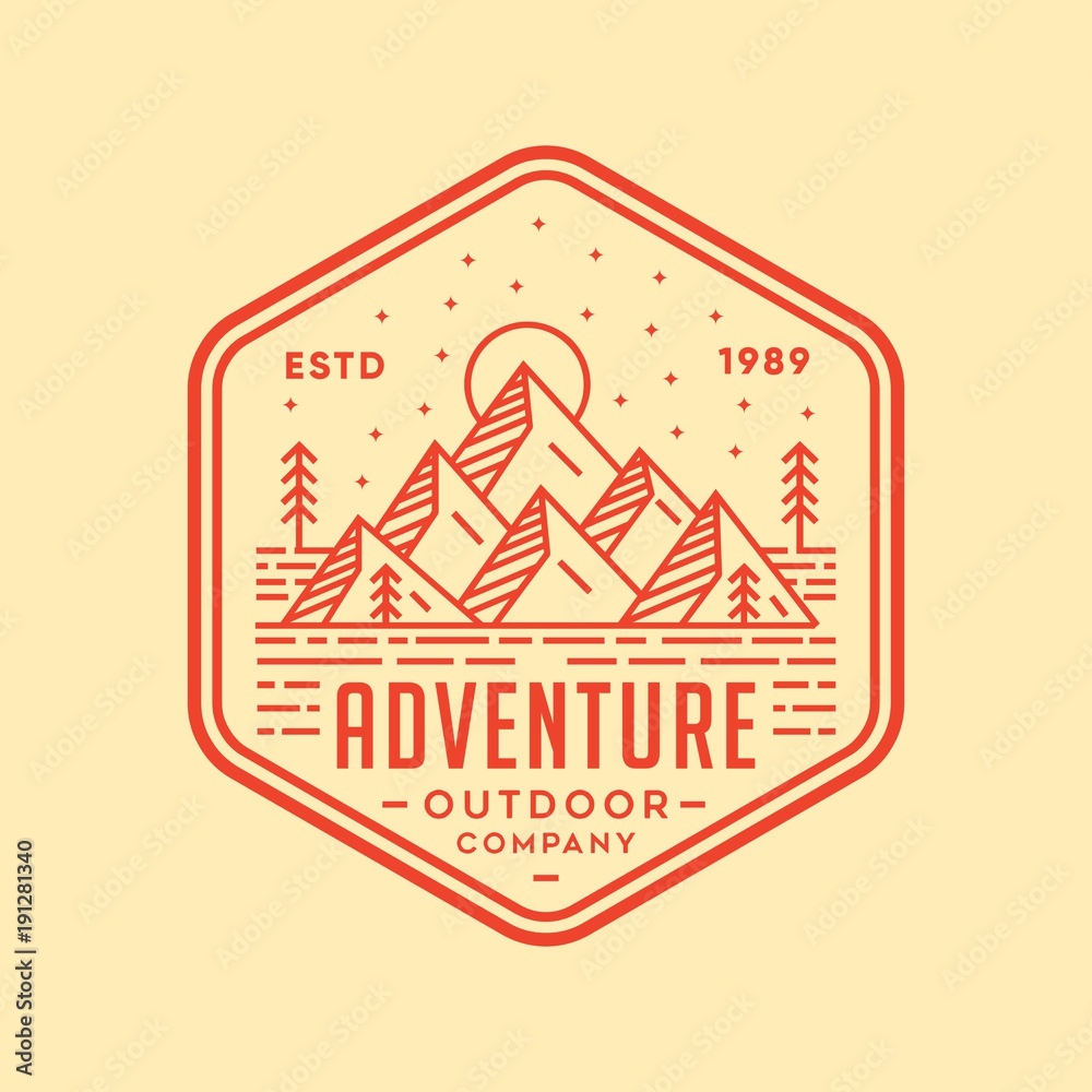 Mountain Adventure - vector logo/icon illustration Mountain Adventure - vector logo/icon illustration
