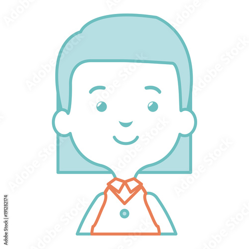 cute and little girl vector illustration design