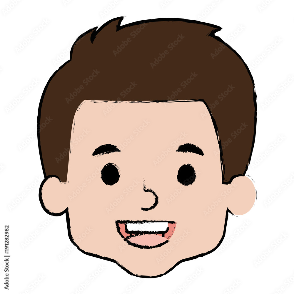 cute and little boy head vector illustration design cute and little boy head vector illustration design