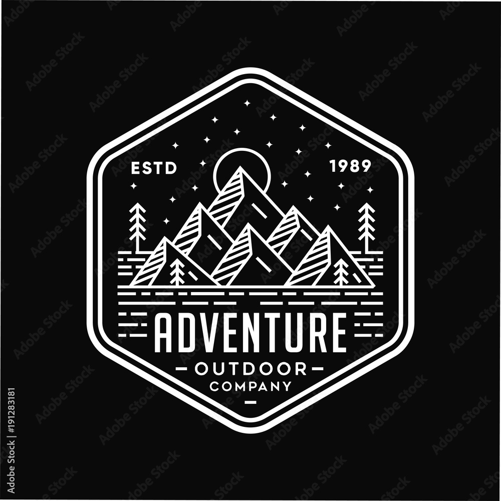 Mountain Adventure - vector logo/icon illustration Mountain Adventure - vector logo/icon illustration