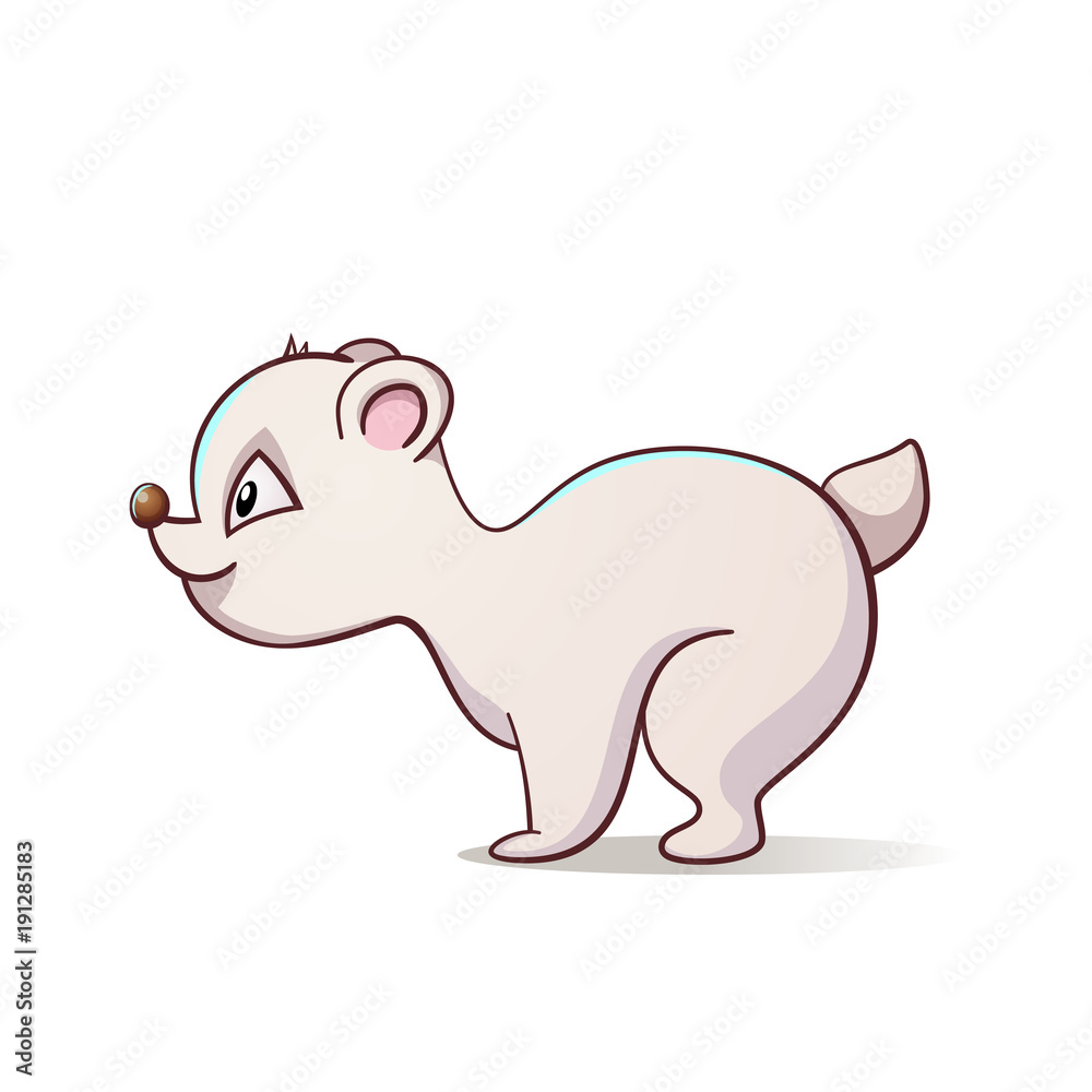 Fototapeta premium Cute, funny polar bear illustration. Vector eps 10
