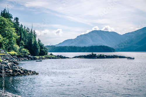 beautiful landscape in alaska mountains photo