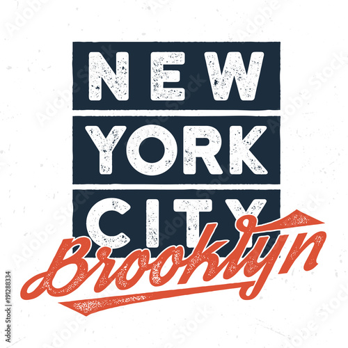 New York City Brooklyn - Tee Design For Print