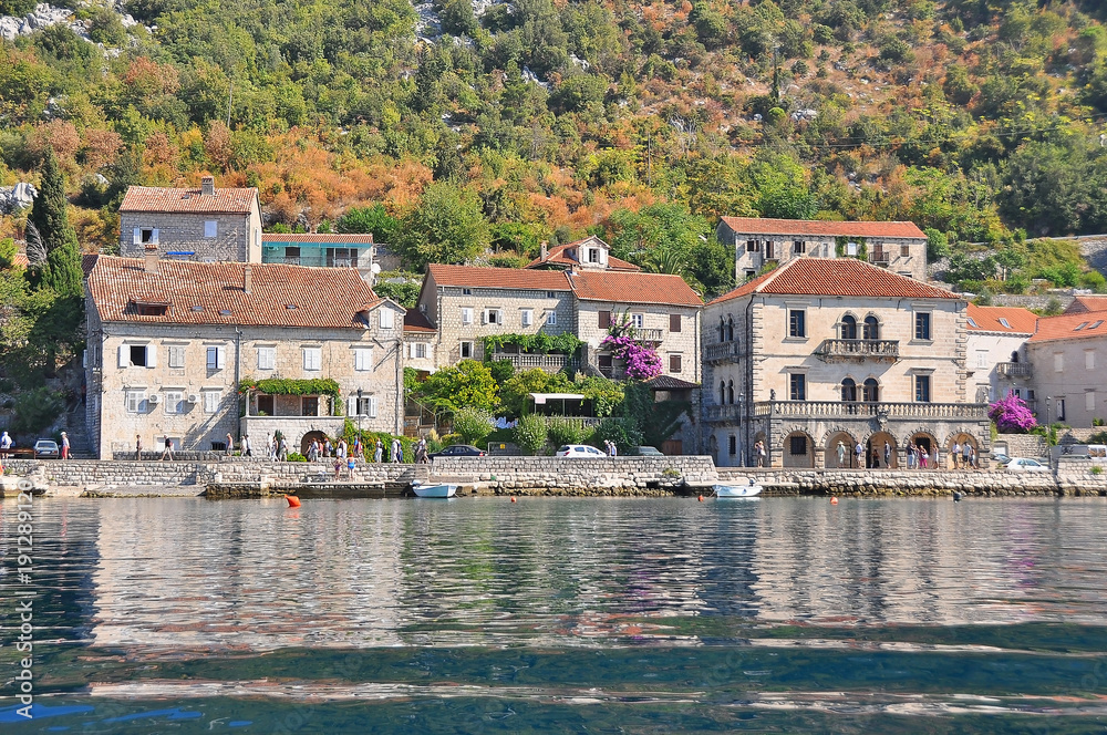 Montenegro. View of the ancient city of Perast