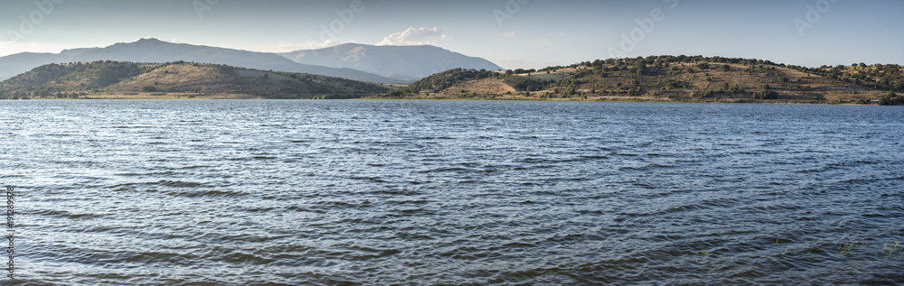 Views of the Pedrezuela Reservoir, in the province of Madrid, Spain